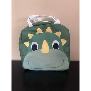 Dinosaur Insulated Lunch Bag Kids Green Soft Cooler Zipper Carry Handle NEW